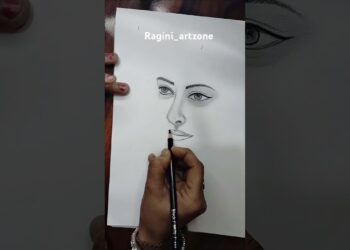 Beautiful features of woman #sketch #charcoal #drawing #art #shorts