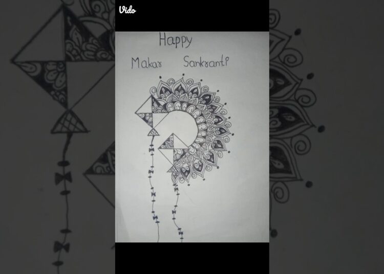 Mankar sankranti special Mandala art ||Kite mandala art  #mandala #art |Mandala art for beginners
