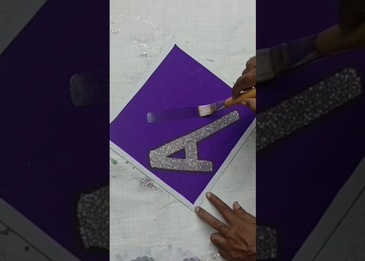 A.N English Letter writing brush calligraphy #trending #art #video #viral #artwork #artist
