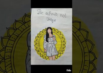 Be Authentic not unique || girl Painting ||mandala art  #art #viral #painting