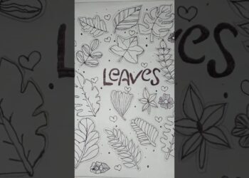 Leaves Doodle art || #art #viral #shorts