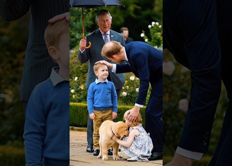 Rare moment: Charles smiles with Harry 💫#royal #royalfamily #kingcharles #princeharry #archie