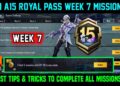 A15 RP WEEK 7 MISSION / BGMI WEEK 7 MISSIONS EXPLAINED / A15 ROYAL PASS WEEK 7 MISSION C9S25 WEEK 7