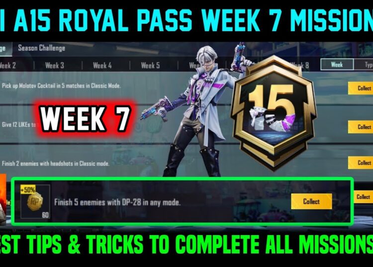A15 RP WEEK 7 MISSION / BGMI WEEK 7 MISSIONS EXPLAINED / A15 ROYAL PASS WEEK 7 MISSION C9S25 WEEK 7