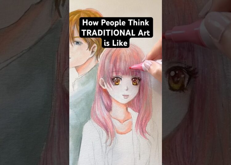 How People Think TRADITIONAL Art is Like #drawing #art #artskills #artlovers #fypage #artcommunity