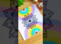 Draw an easy and simple mandala with me 🌈⛅️✨ #art #shortsvideo #pastel #colors #mandala #drawing