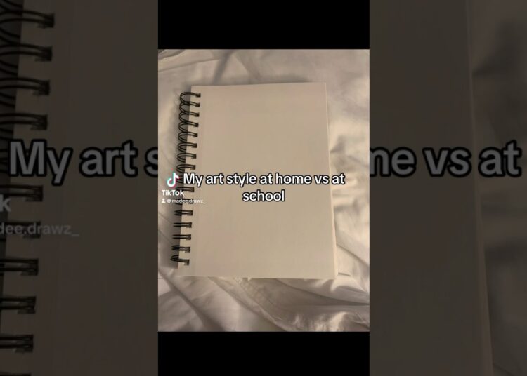 My art style at home vs at school