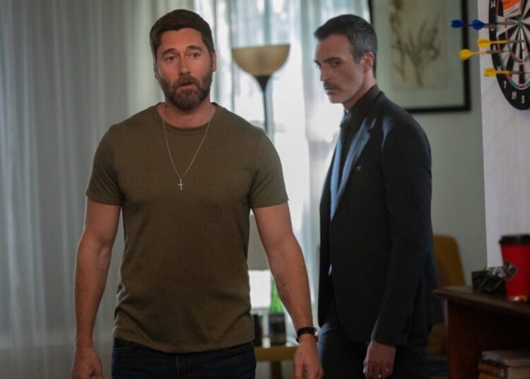 Ryan Eggold as Matt Riley, Reid Scott as Detective Vincent Riley — 'Law & Order' Season 25 Episode 6