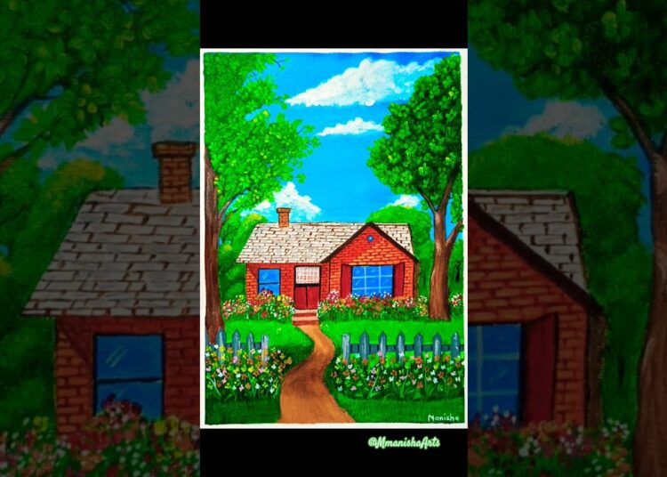 #scenery #reels #reelitfeelit #art #painting #canvas #artist #shorts#acrylicscenery #acrylicpainting