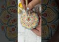 Boho Mandala Rockpainting 🎨🥰 #art #mandala #artshorts #relaxing #dotart #mandalaartist #artwork