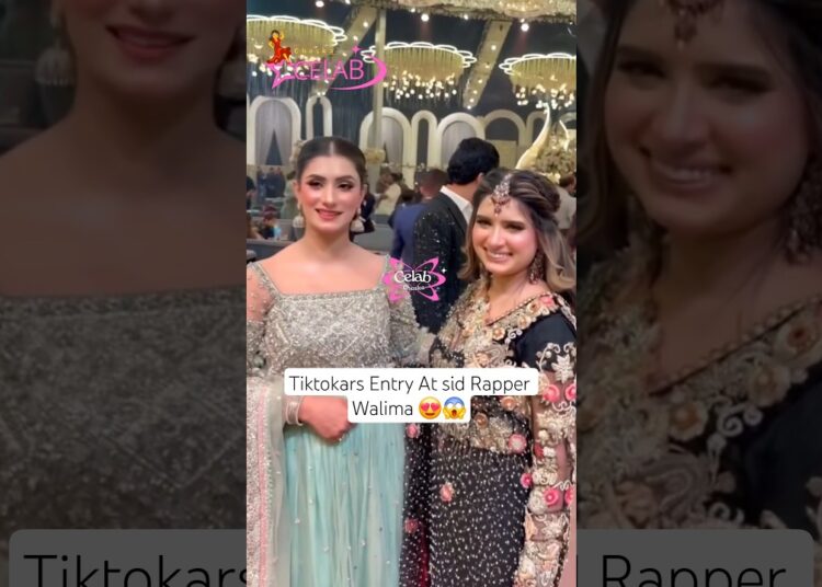 Tiktokars Entry At sid Rapper Walima 😍 #celebrity #wedding #asma #barat #rajab #song #shorts #viral
