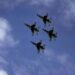 The United States Air Force Thunderbirds perform during the Pacific Airshow, Friday, Oct. 4, 2024, in Huntington Beach, Calif. (AP Photo/Eric Thayer)