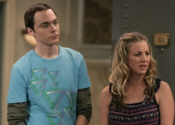 Sheldon and Penny are grossed out in "The Big Bang Theory" (2007-2019)