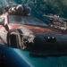 The car floating in space in F9