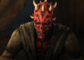 Darth Maul snarling at someone on Star Wars: The Clone Wars