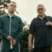 Sebastian Maniscalco and Salvo Maniscalco in front of bushes in About My Father