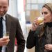 Kate and William enjoying a glass of apple cider