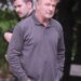 Alec Baldwin and his brother Stephen Baldwin stand after Alec Baldwin crashed his car into a tree.