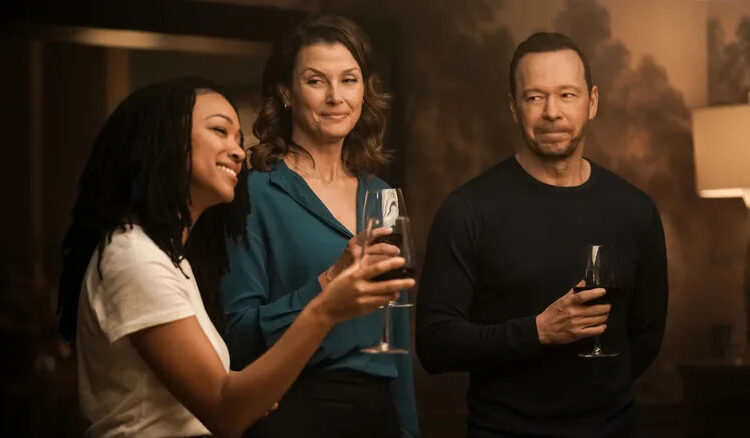Lena, Danny and Erin toast the family in "Boston Blue"