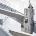A scene for the ABC show Nashville 911 involving an Airstream trailer stuck on the top of a bridge due to a tornado is filmed on the Korean Veterans Bridge Sunday, July 13, 2025