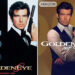 (L-R) A before (armed) and after (disarmed) composite of Pearce Brosnan as 007 in Goldeneye