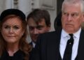 Britain's Prince Andrew and his former wife, Sarah Ferguson, Duchess of York, at Westminster Cathedral.(REUTERS)
