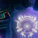 Kevin Flynn overlooking Ares in the original Game Grid in Tron: Ares