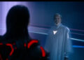 Ares (Jared Leto, left) meets Flynn (Jeff Bridges) in the Grid in "Tron: Ares."