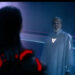 Ares (Jared Leto, left) meets Flynn (Jeff Bridges) in the Grid in "Tron: Ares."