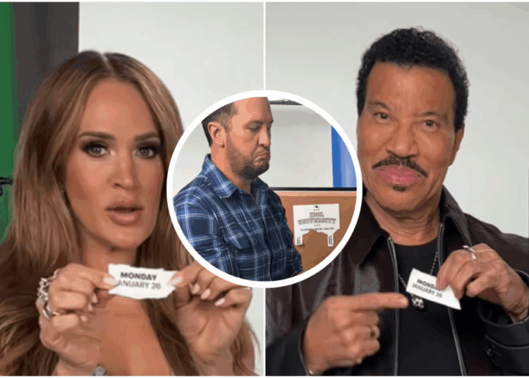 Carrie Underwood, Luke Bryan, Lionel Richie; Photos via American Idol, YouTube