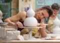 Natalie Sims Rees making a pot on The Great Pottery Throwdown