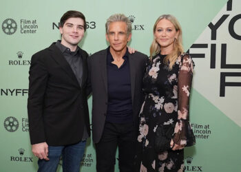 Quinlin Dempsey Stiller, Ben Stiller, Christine Taylor at the NYFF63 Premiere of 'Stiller & Meara Nothing Is Lost'