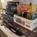 A stack of new games sent to Tantrum House