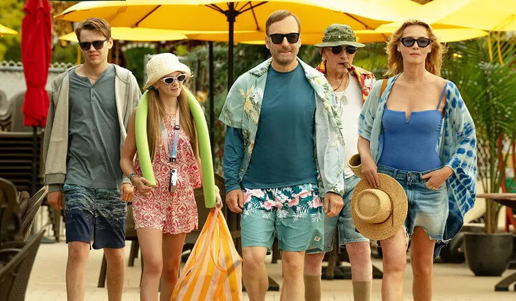 The Mansell family in vacation wear in Nobody 2