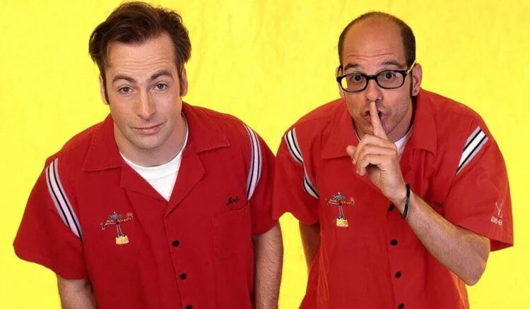 Bob Odenkirk and David Cross on promo poster for Mr. Show With Bob and David