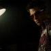 Tyler Durden in a dingy bedroom in Foght Club