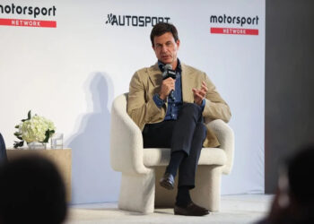 Toto Wolf speaks during Autosport Business Exchange New York