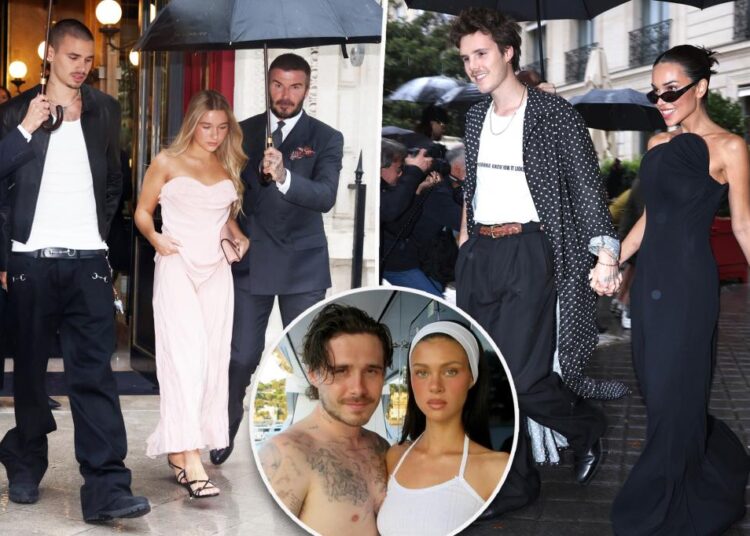 Brooklyn Beckham and Nicola Peltz skip mom Victoria's Paris Fashion Week show while siblings show up in support