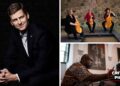 L-R (clockwise): Violinist James Ehnes (Photo: Benjamin Eolavgea); Cardinal Consort of Viols (Photo courtesy of the artists); Composer Andile Khumalo (Photo courtesy of the artist) B