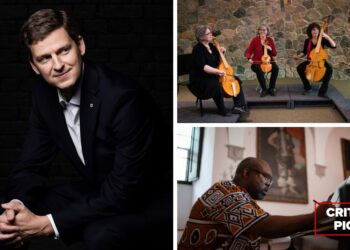 L-R (clockwise): Violinist James Ehnes (Photo: Benjamin Eolavgea); Cardinal Consort of Viols (Photo courtesy of the artists); Composer Andile Khumalo (Photo courtesy of the artist) B