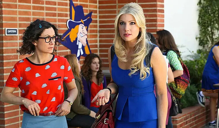 Irene staring at Meredith at school in Bad Teacher