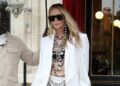 PARIS, FRANCE - OCTOBER 03: Charlize Theron seen leaving her hotel ahead of Givenchy fashion show during the Womenswear Spring Summer 2026 as part of Paris Fashion Week on October 03, 2025 in Paris, France. (Photo by Neil Mockford/GC Images)
