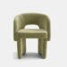 Green velvet dining chair