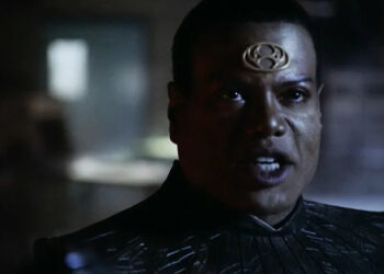 Christopher Judge's Teal'c is seen in closeup in Stargate Continuum