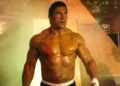 Dwayne Johnson as Mark Kerr in The Smashing Machine