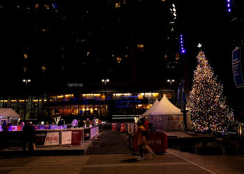 A view of the Christmas Tree at Fountain Square in Cincinnati on Thursday, Dec. 5, 2024.