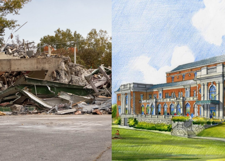 Construction of New Music Building Begins, Bristow Hall Demolished