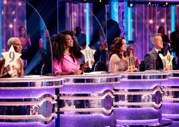 Cynthia Erivo with judges Motsi Mabuse, Shirley Ballas and Anton Du Beke on ‘Strictly Come Dancing’ in November 2021 (PA)