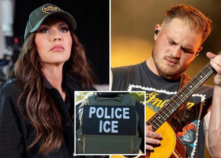DHS Kristi Noem blasts Country singer Zach Bryan for anti ICE Bad News song