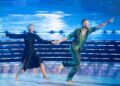 Scott Hoying and Rylee Arnold perform during Wicked Night on DWTS